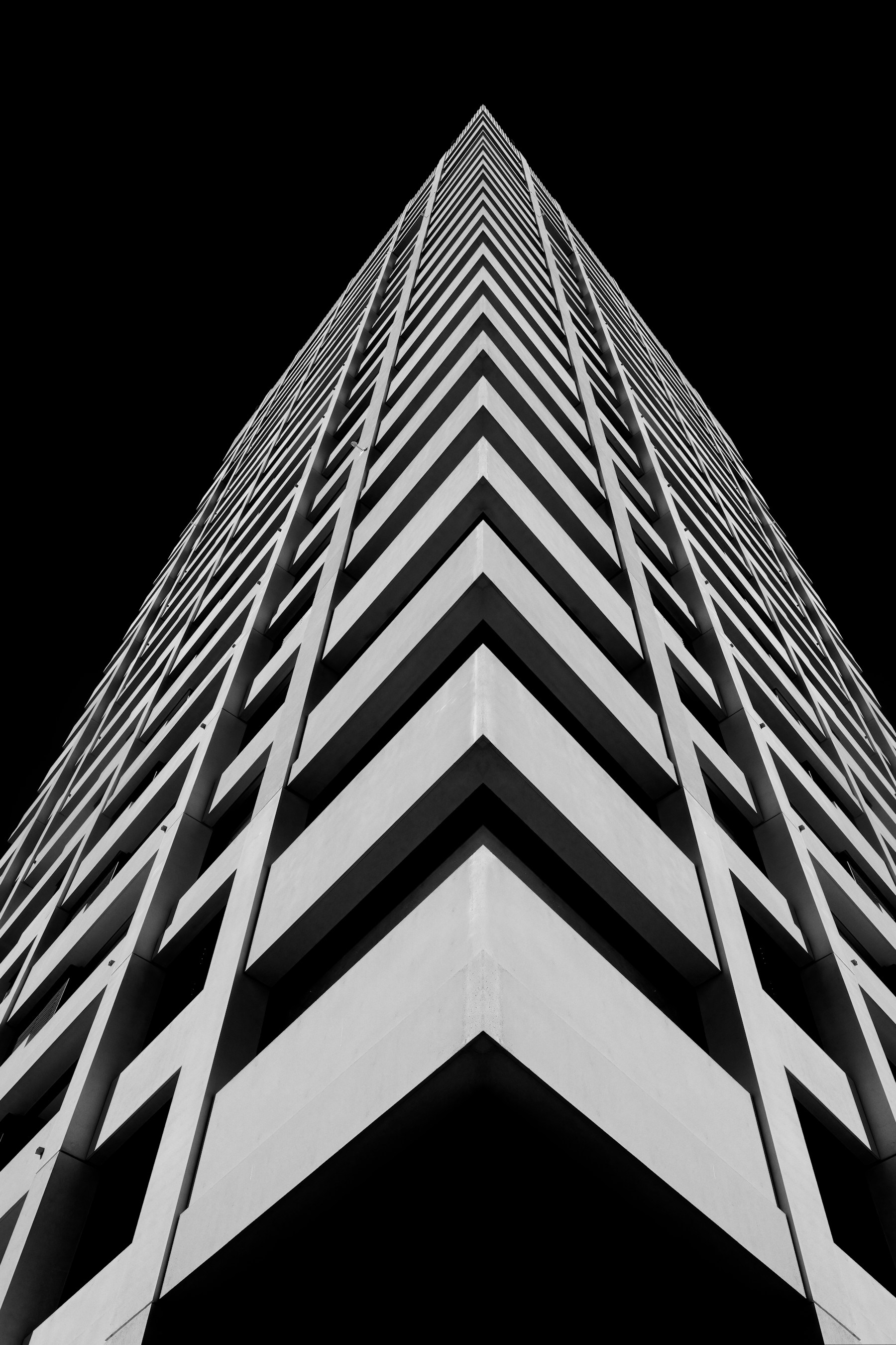 Abstract black and white architectural photograph